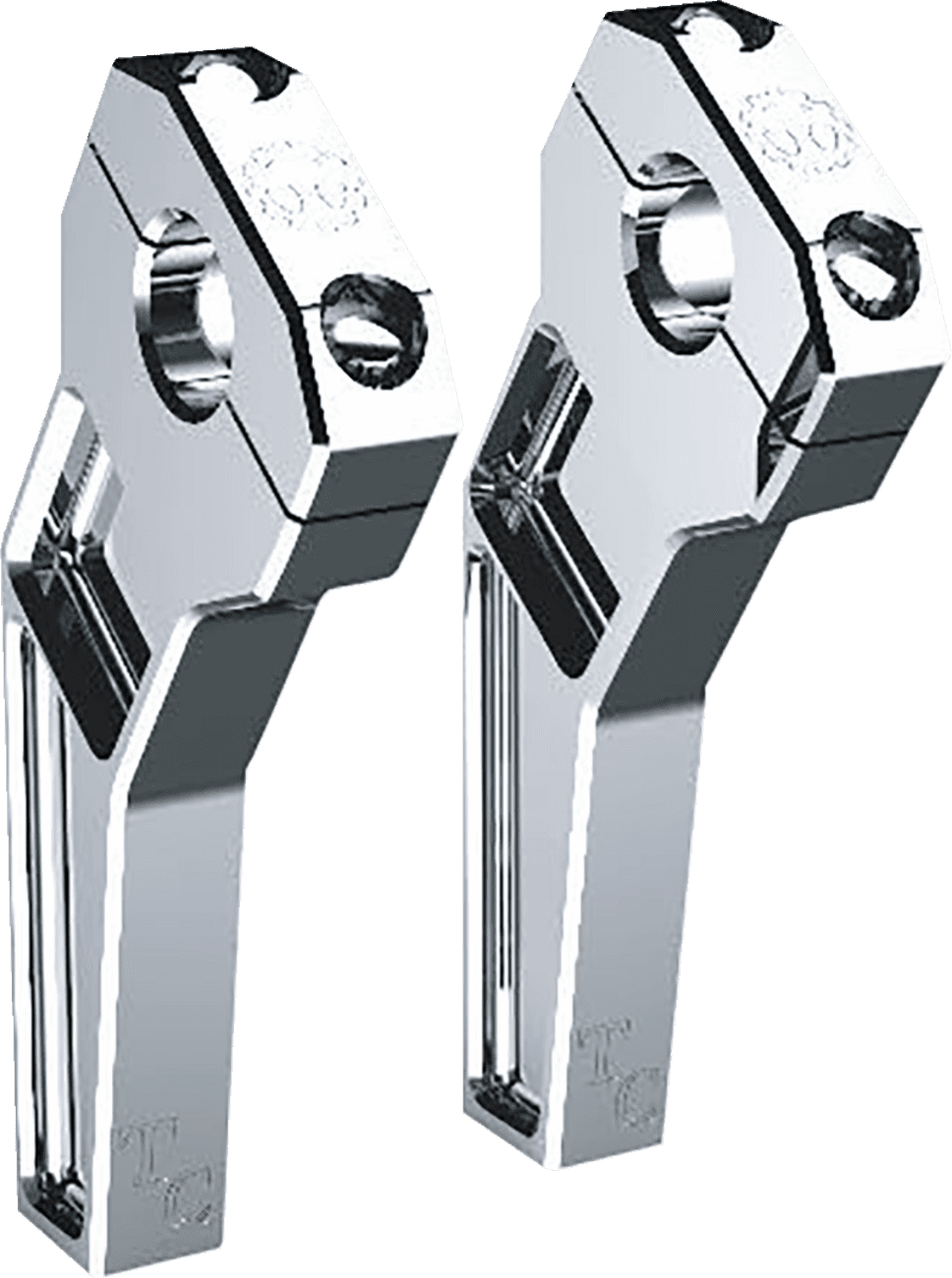 TODD'S CYCLE 0602-1394 Risers - Pullback - 1-1/8" Clamping - 6" Rise - Chrome