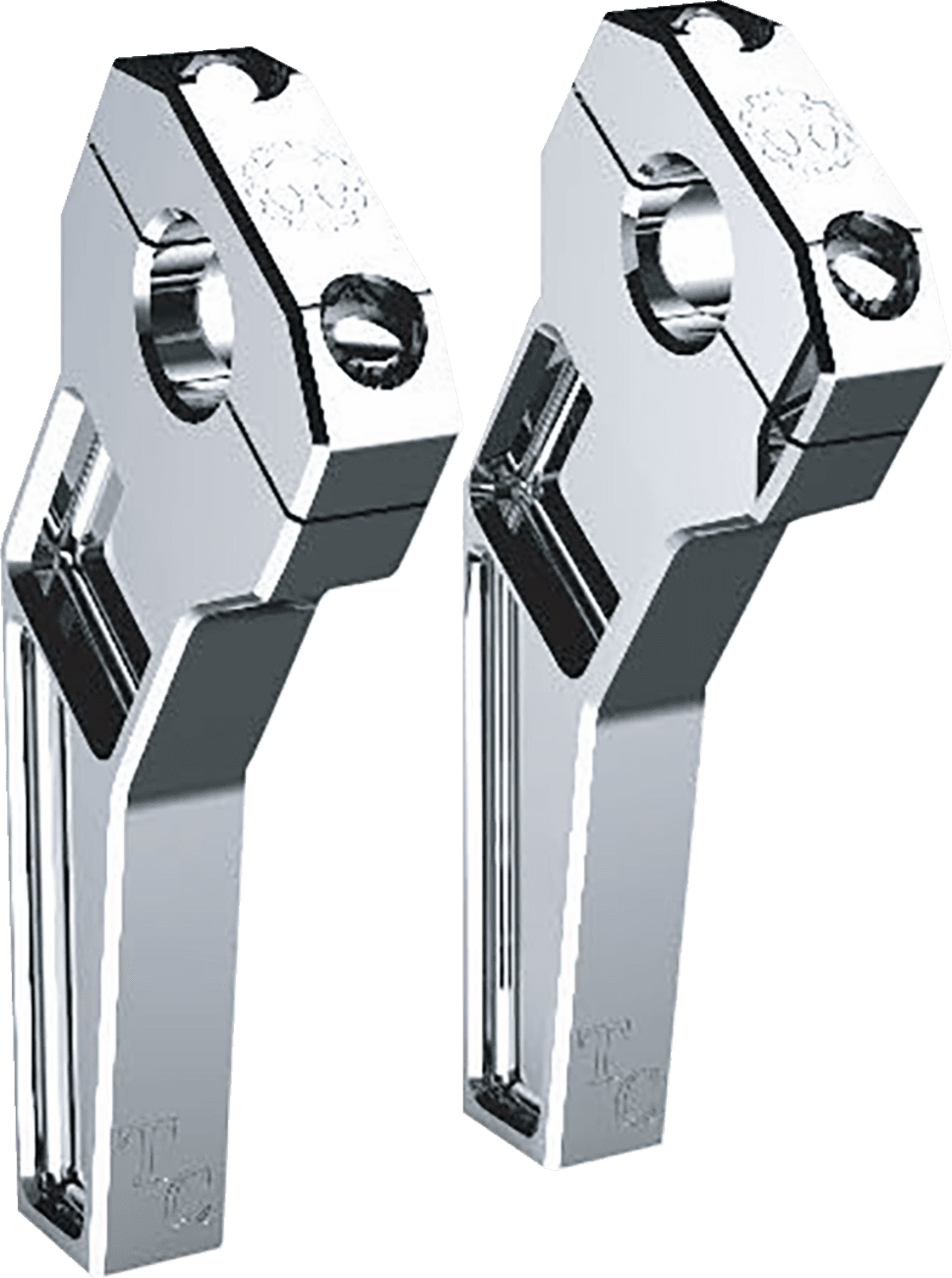 TODD'S CYCLE 0602-1394 Risers - Pullback - 1-1/8" Clamping - 6" Rise - Chrome