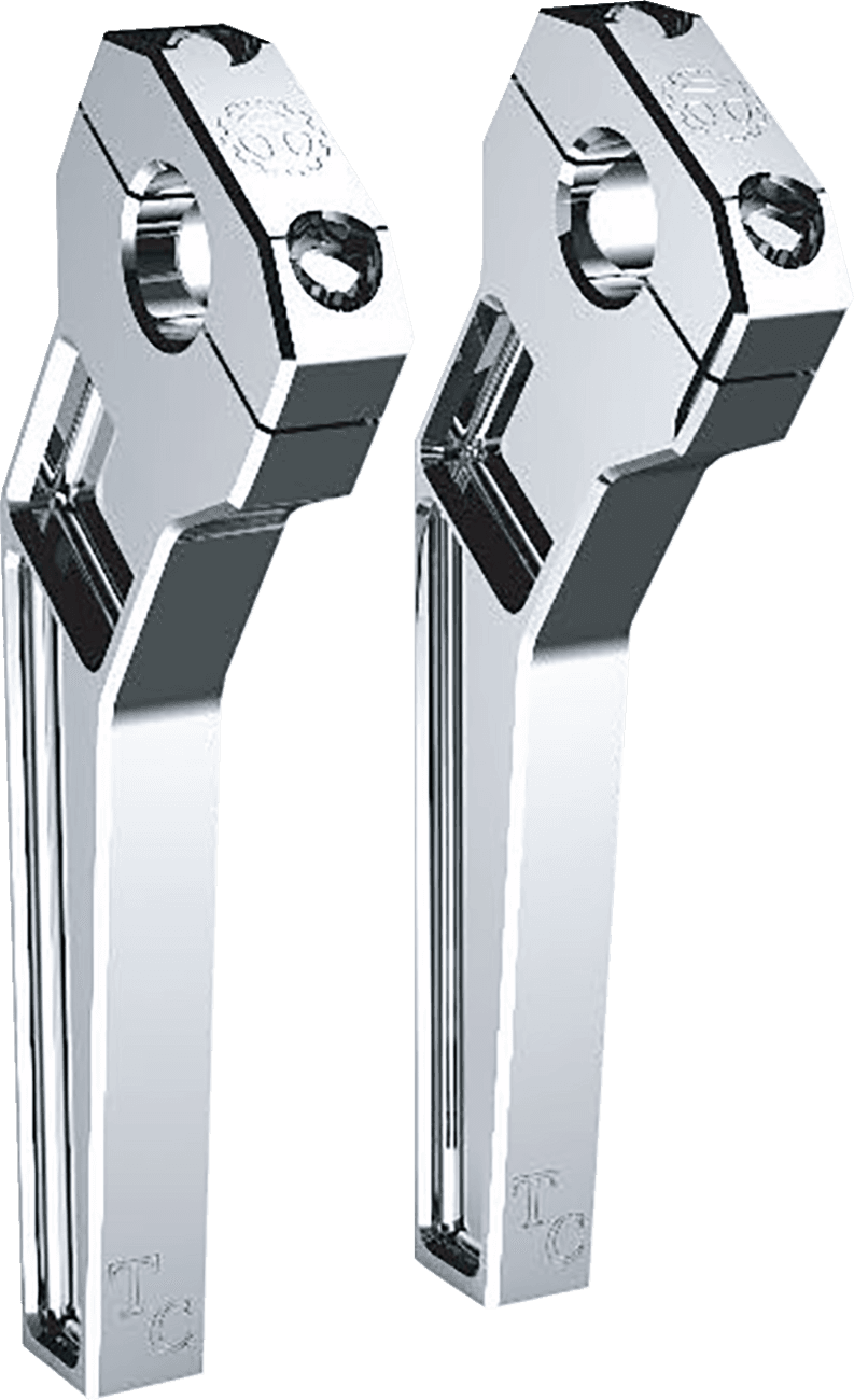 TODD'S CYCLE 0602-1395 Risers - Pullback - 1-1/8" Clamping - 8" Rise - Chrome