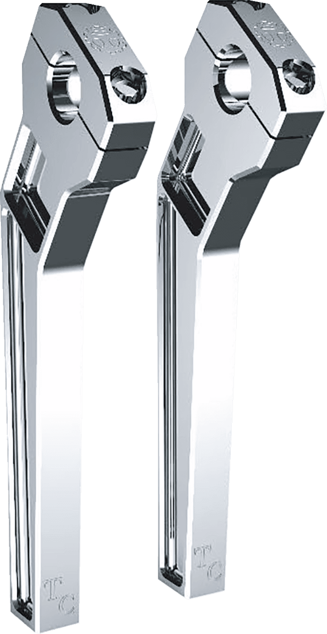 TODD'S CYCLE 0602-1396 Risers - Pullback - 1-1/8" Clamping - 10" Rise - Chrome