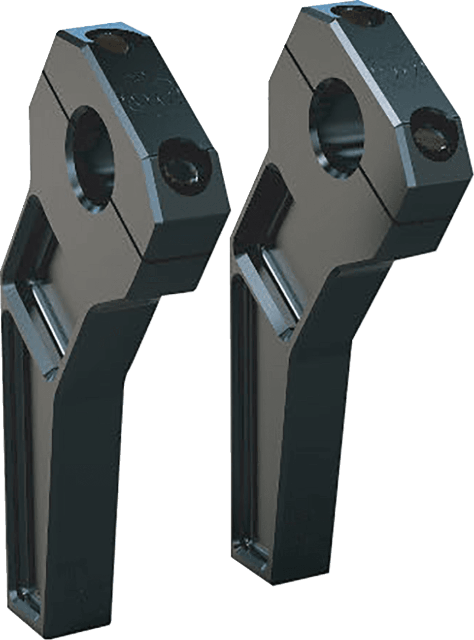 TODD'S CYCLE 0602-1397 Risers - Pullback - 1-1/8" Clamping - 6" Rise - Black