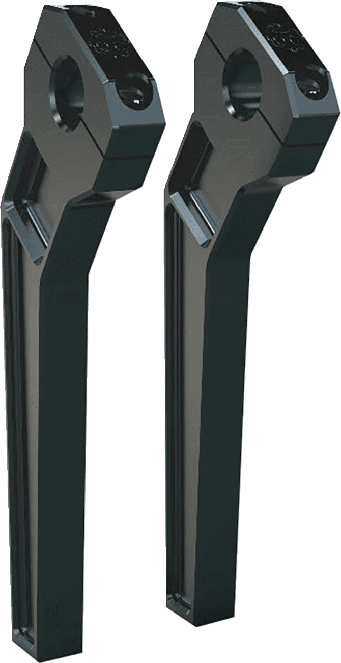 TODD'S CYCLE 0602-1399 Risers - Pullback - 1-1/8" Clamping - 10" Rise - Black