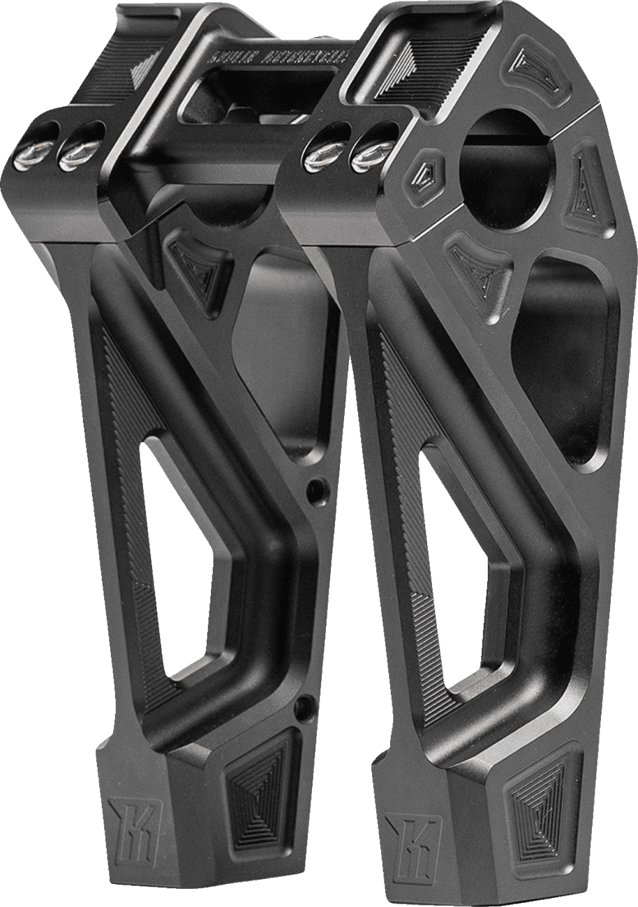 KODLIN USA 0602-1460 Fastback Risers - Includes Clamp - 6" - Black