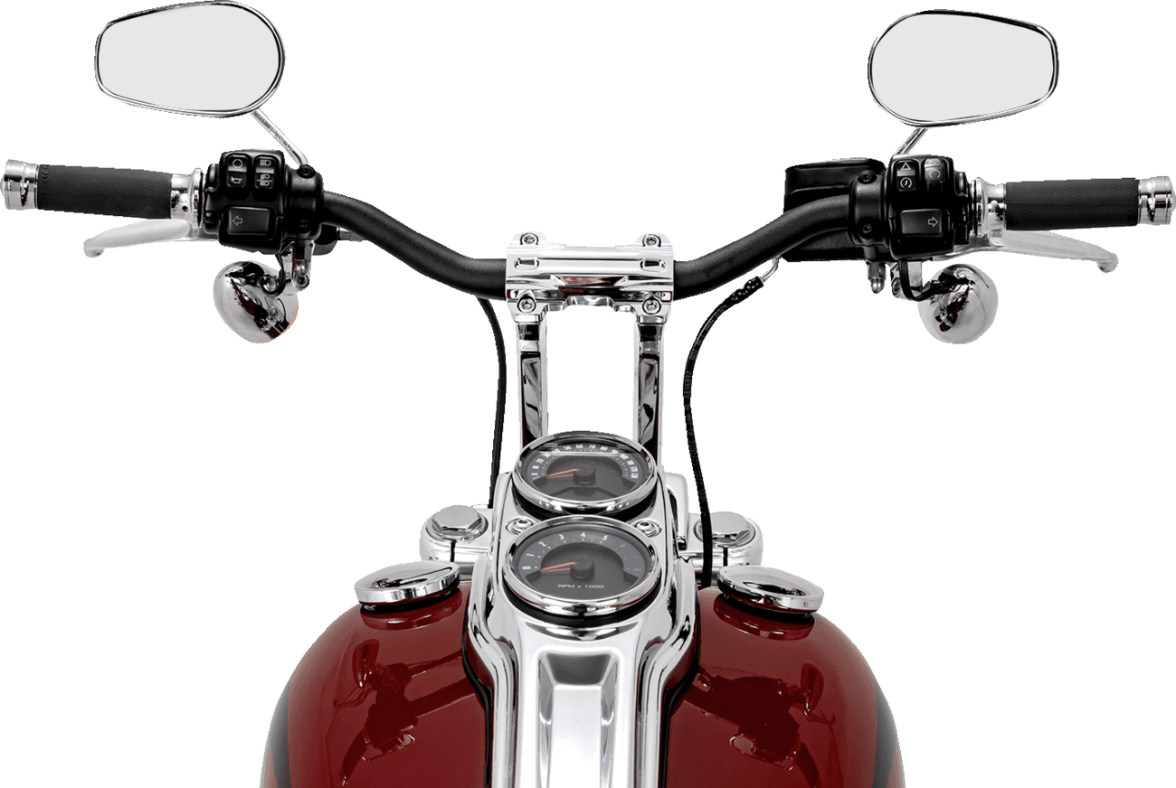 PERFORMANCE MACHINE (PM) 06021564 Phatbar & Riser Kit - Internal Wiring - 9" - Chrome