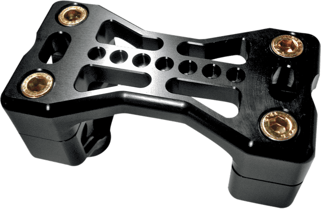 JOKER MACHINE 0603-0266 Series 900 Handlebar Clamp Assembly - Harley Davidson - Black — image 1 of 2
