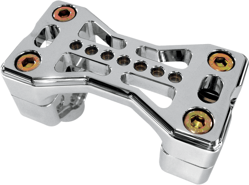 JOKER MACHINE 0603-0267 Series 900 Handlebar Clamp Assembly - Harley Davidson - Chrome