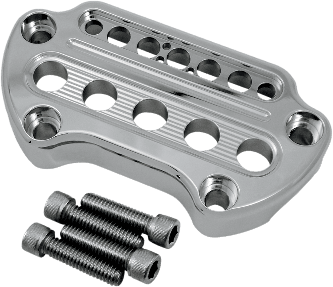 JOKER MACHINE 0603-0396 Indicator Light Handlebar Clamp - Instrument Cutout - Chrome