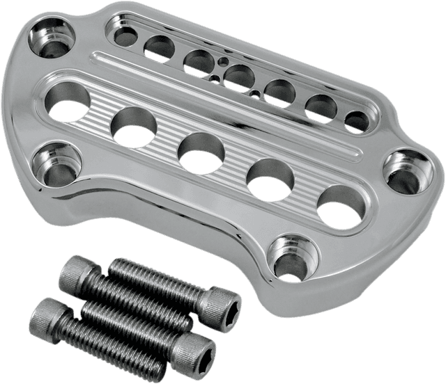 JOKER MACHINE 0603-0396 Indicator Light Handlebar Clamp - Instrument Cutout - Chrome