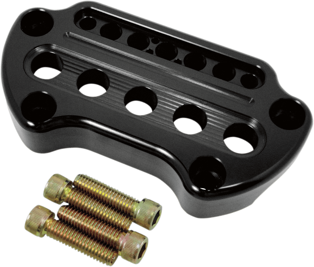 JOKER MACHINE 0603-0397 Indicator Light Handlebar Clamp - Instrument Cutout - Black