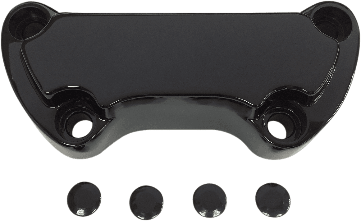 DRAG SPECIALTIES 0603-0812 Handlebar Clamp - Scalloped - Black