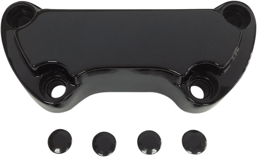 DRAG SPECIALTIES 0603-0812 Handlebar Clamp - Scalloped - Black