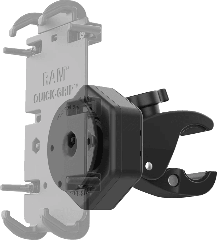 RAM MOUNTS 06031133 Tough-Claw™ Small Clamp Base with Vibe-Safe™ Adapter - 5/8"-1-1/2" — image 2 of 3