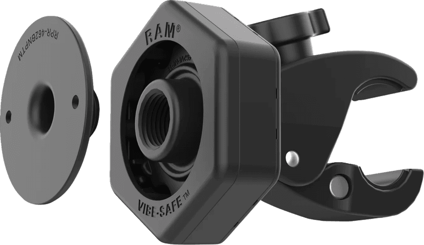 RAM MOUNTS 06031133 Tough-Claw™ Small Clamp Base with Vibe-Safe™ Adapter - 5/8"-1-1/2" — image 1 of 3