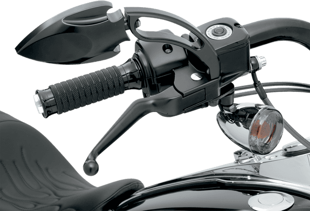 DRAG SPECIALTIES 0610-0128 Wide Blade Lever Set - Black — image 3 of 3
