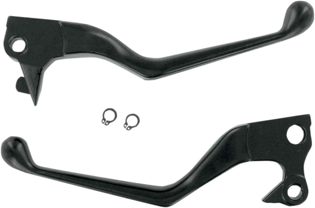DRAG SPECIALTIES 0610-0129 Wide Blade Lever Set - Black
