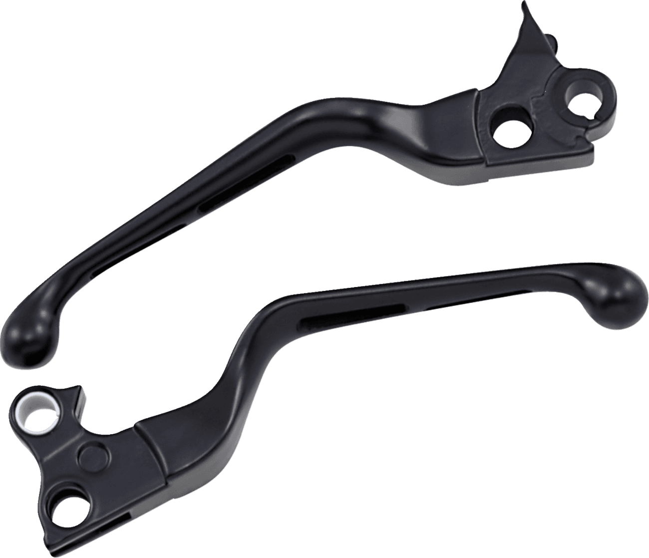 DRAG SPECIALTIES 0610-0142 Slotted Wide Blade Lever Set - Black