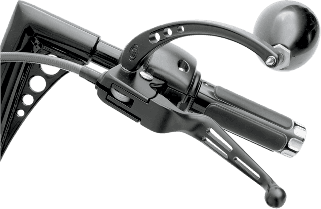 DRAG SPECIALTIES 0610-0142 Slotted Wide Blade Lever Set - Black — image 4 of 4