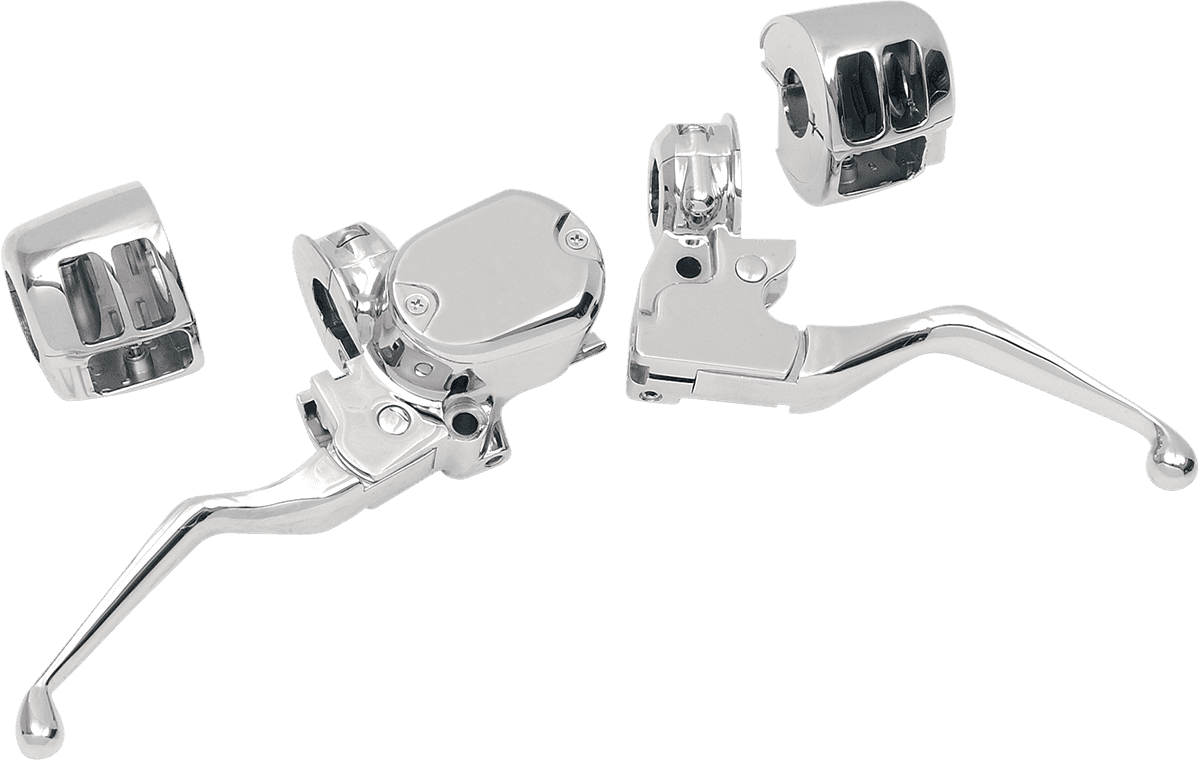 DRAG SPECIALTIES 0610-0147 Handlebar Control Kit - 1/2" Master Cylinder - '04-'13 XL - Chrome