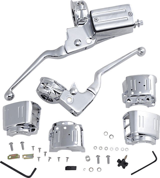 DRAG SPECIALTIES 0610-0502 Handlebar Control Kit w/o Switches - 11/16" Master Cylinder — image 1 of 3