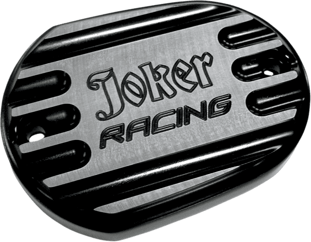 JOKER MACHINE 0610-0583 Front Brake Master Cylinder Cover - Joker Logo - Black — image 1 of 2