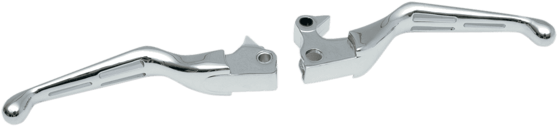 DRAG SPECIALTIES 0610-0632 Slotted Wide Blade Lever Set - Chrome
