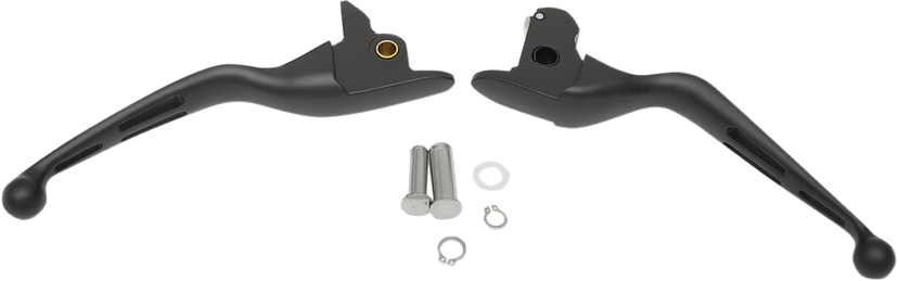 DRAG SPECIALTIES 0610-0793 Slotted Wide Blade Lever Set - Black — image 1 of 2