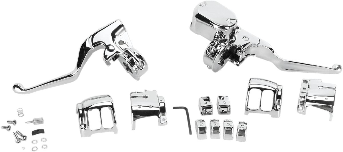 DRAG SPECIALTIES 0610-0801 Handlebar Control Kit - Non-ABS - Chrome