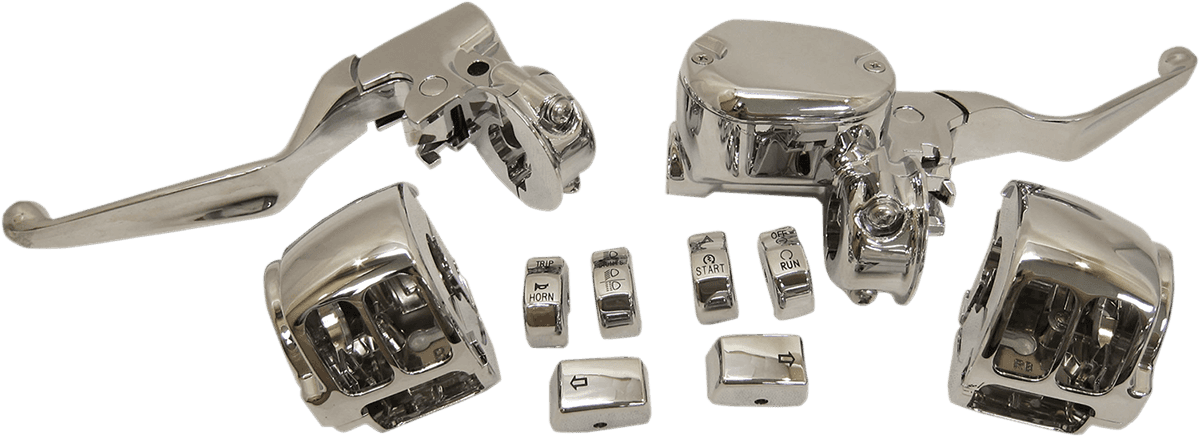 DRAG SPECIALTIES 0610-0802 Handlebar Control Kit - ABS - Chrome
