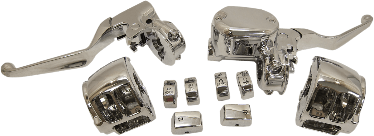 DRAG SPECIALTIES 0610-0802 Handlebar Control Kit - ABS - Chrome