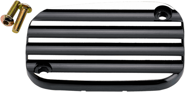 JOKER MACHINE 0610-0843 Front Brake Master Cylinder Cover - Finned - Black
