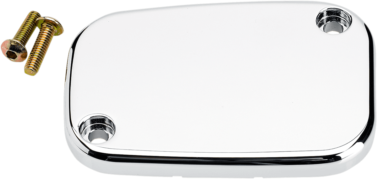 JOKER MACHINE 0610-0847 Front Brake Master Cylinder Cover - Smooth - Chrome