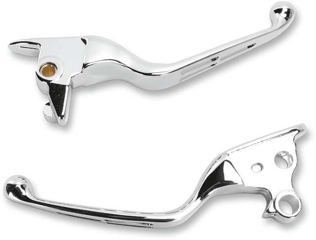 DRAG SPECIALTIES 0610-1684 Slotted Wide Blade Lever Set - Chrome