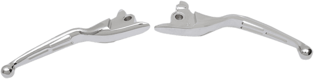 DRAG SPECIALTIES 0610-1955 Slotted Wide Blade Lever Set - Chrome