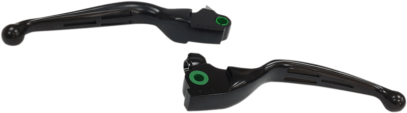 DRAG SPECIALTIES 0610-1981 Slotted Wide Blade Lever Set - Black