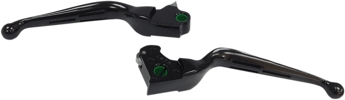 DRAG SPECIALTIES 0610-1985 Slotted Wide Blade Lever Set - Black