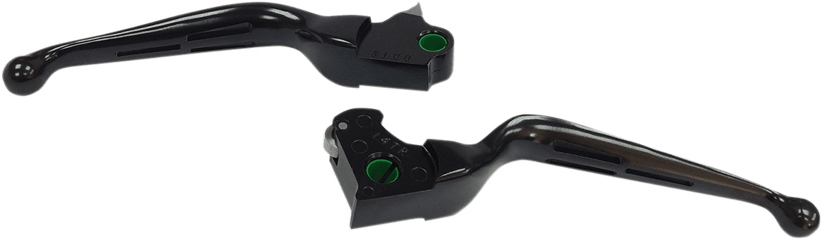 DRAG SPECIALTIES 0610-1985 Slotted Wide Blade Lever Set - Black