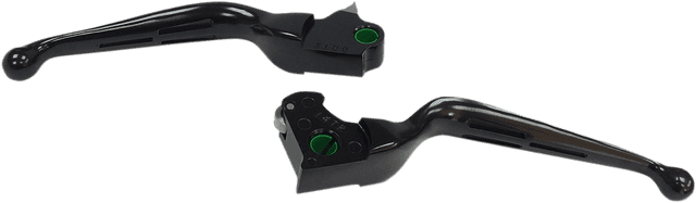 DRAG SPECIALTIES 0610-1985 Slotted Wide Blade Lever Set - Black
