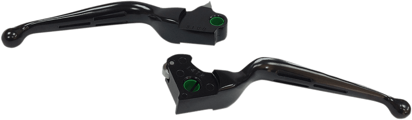 DRAG SPECIALTIES 0610-1985 Slotted Wide Blade Lever Set - Black