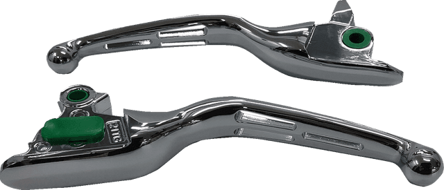 DRAG SPECIALTIES 0610-2255 Slotted Wide Blade Lever Set - Chrome