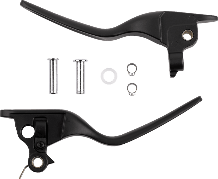 DRAG SPECIALTIES 0610-2258 Custom Lever Set - LSR - Satin Black — image 2 of 2