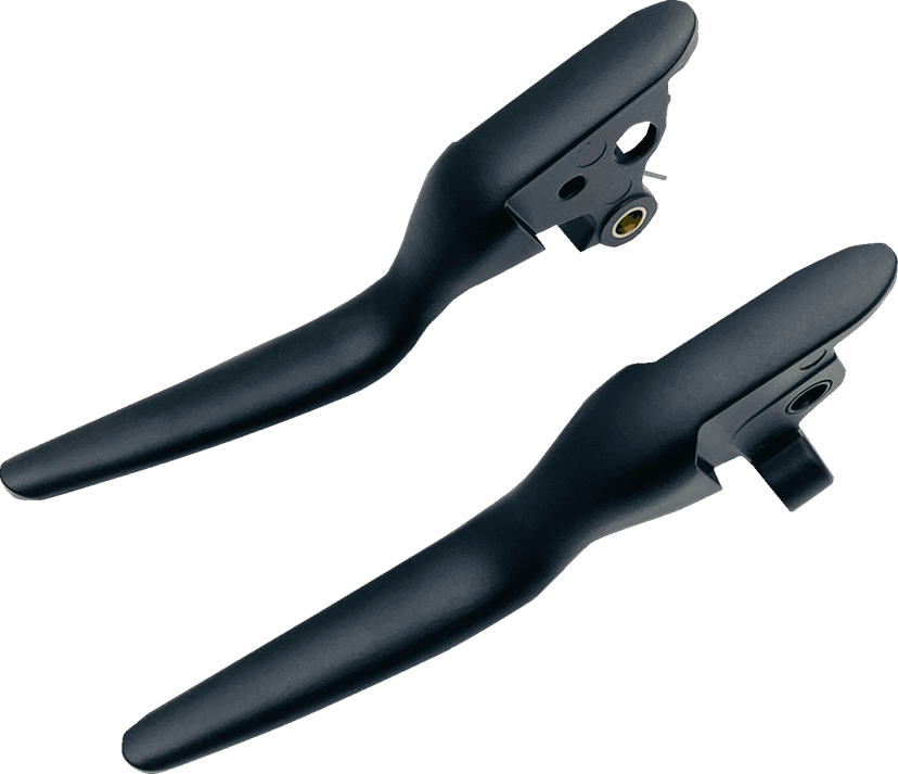 DRAG SPECIALTIES 0610-2258 Custom Lever Set - LSR - Satin Black — image 1 of 2