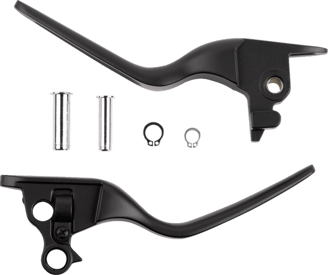 DRAG SPECIALTIES 0610-2260 Custom Lever Set - LSR - Satin Black — image 2 of 2