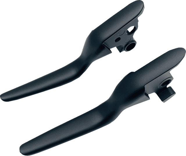 DRAG SPECIALTIES 0610-2260 Custom Lever Set - LSR - Satin Black — image 1 of 2
