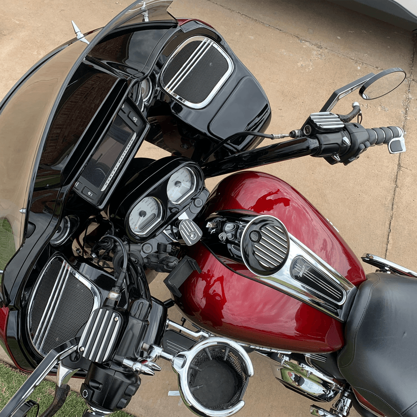 JOKER MACHINE 0610-2330 Hydraulic Clutch Master Cylinder Cover - Finned - Black/Silver — image 3 of 4