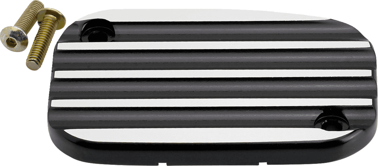 JOKER MACHINE 0610-2330 Hydraulic Clutch Master Cylinder Cover - Finned - Black/Silver