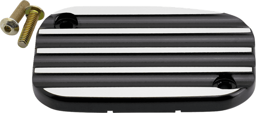 JOKER MACHINE 0610-2330 Hydraulic Clutch Master Cylinder Cover - Finned - Black/Silver — image 1 of 4