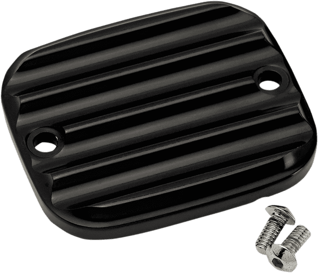 JOKER MACHINE 0611-0133 Front Brake Master Cylinder Cover - Finned - Black