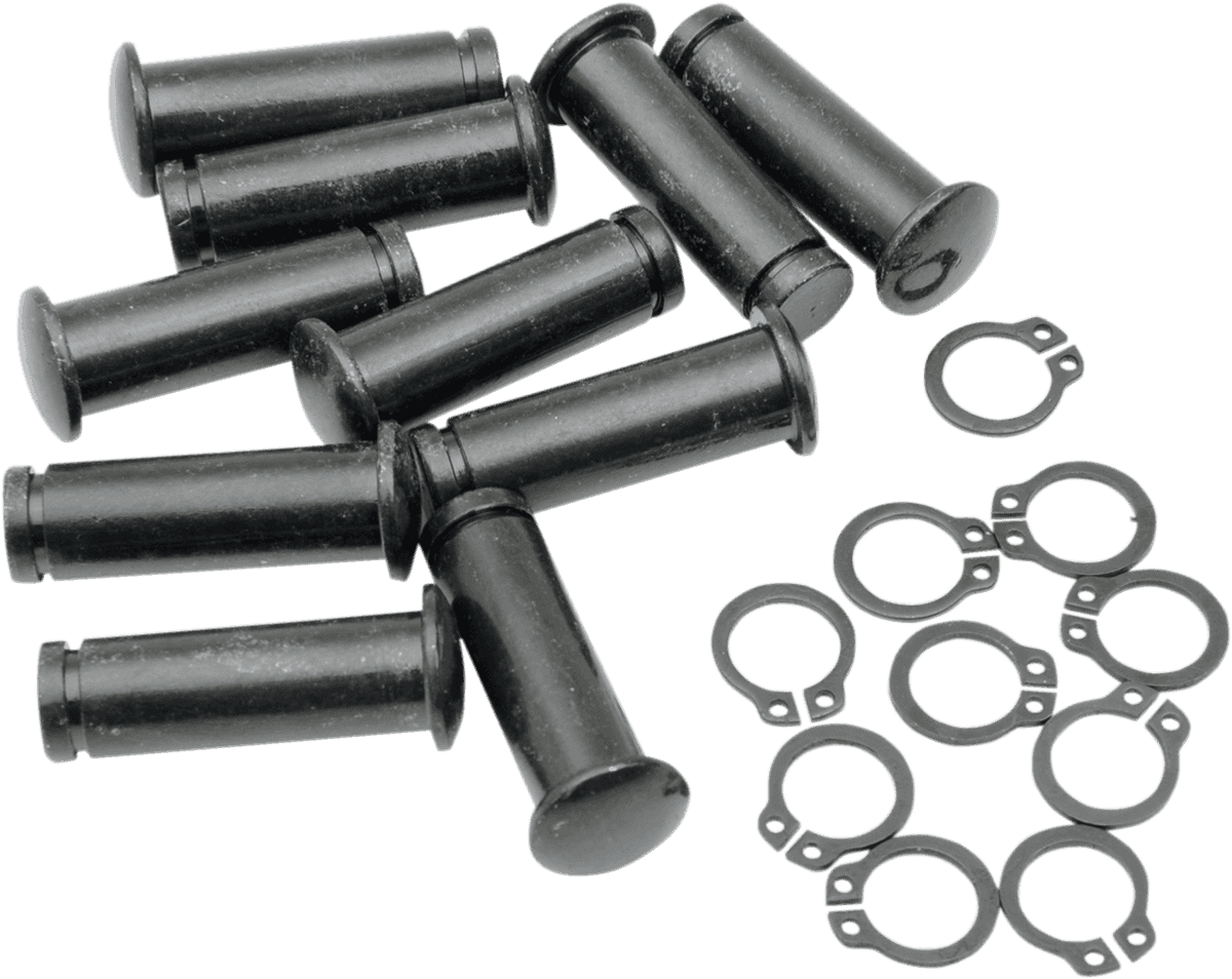 DRAG SPECIALTIES 0613-0797 Pivot Pin/Clip Kit - Lever - 10 Pack - Black