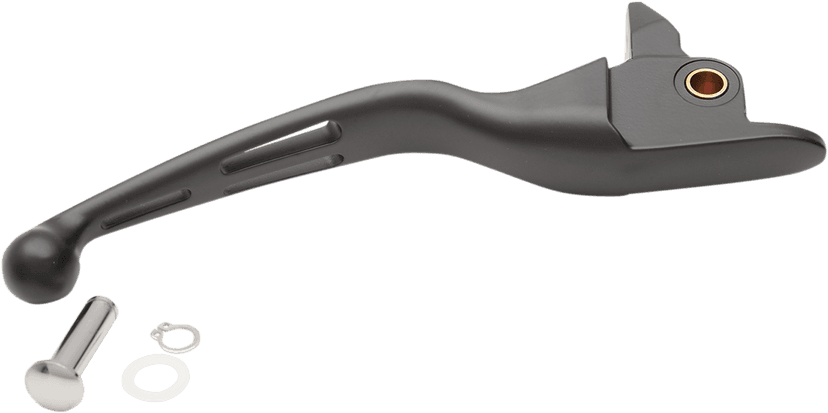 DRAG SPECIALTIES 0614-0808 Slotted Wide Blade Replacement Brake Lever - Black