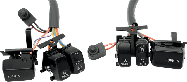 DRAG SPECIALTIES 0616-0054 Handlebar Switch Kit - Black — image 1 of 2